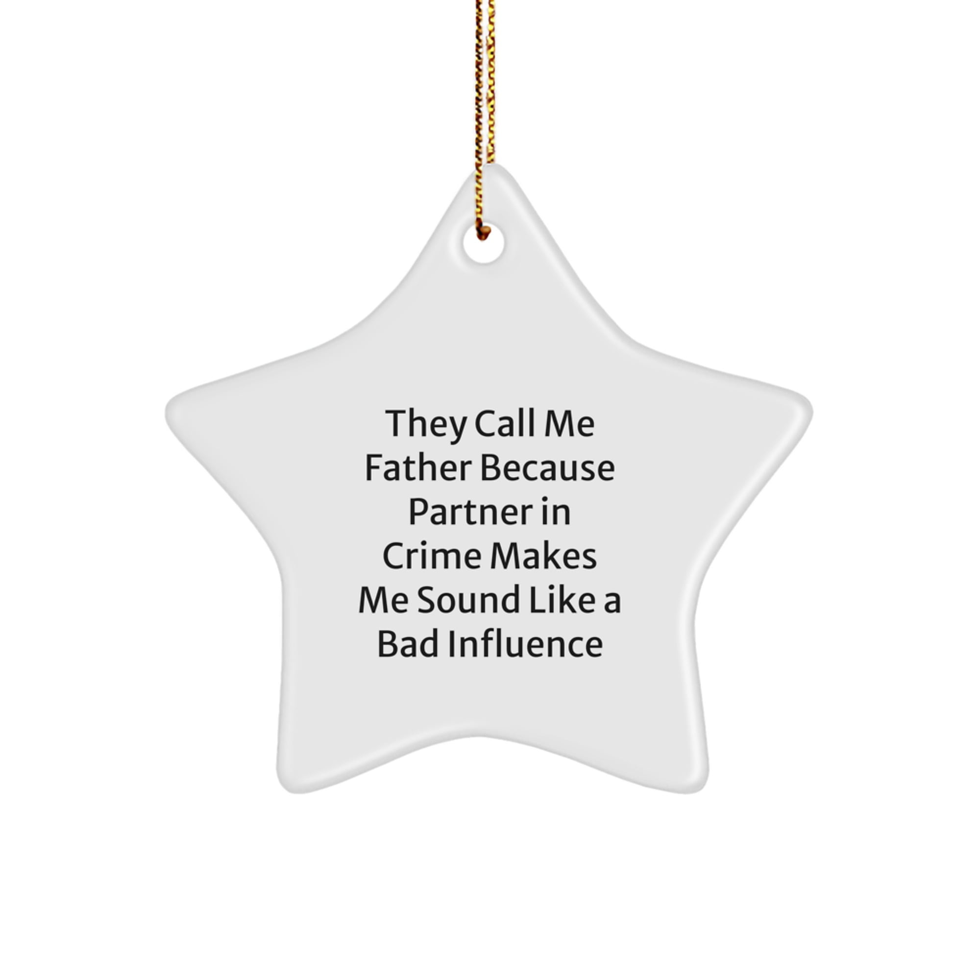 Funny Father Gifts for Dad Partner in Crime Star Ornament, Perfect — free download
