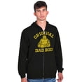thumbnail image 1 of Funny Father Original Dad Bod Buddha Men's Big & Tall Graphic Zip Up Hoodie Brisco Brands 4X, 1 of 5