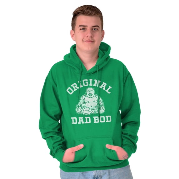 Funny Father Original Dad Bod Buddha Men's Big & Tall Graphic Hoodie Brisco Brands 5X