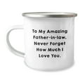thumbnail image 1 of Funny Father-in-law Gifts for Christmas - To My Amazing Father-in-law, Never Forget How Much I Love You. Camping Mug, Gifts from Family, for Father-in-law, Stainless Steel with Enamel Finish, 1 of 4