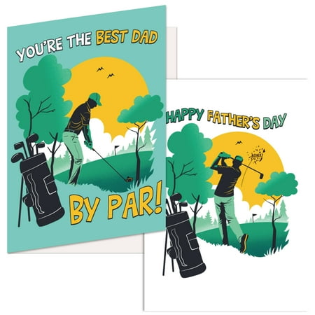 Funny Father's Day Cards Best Dad By Par Golfing Card