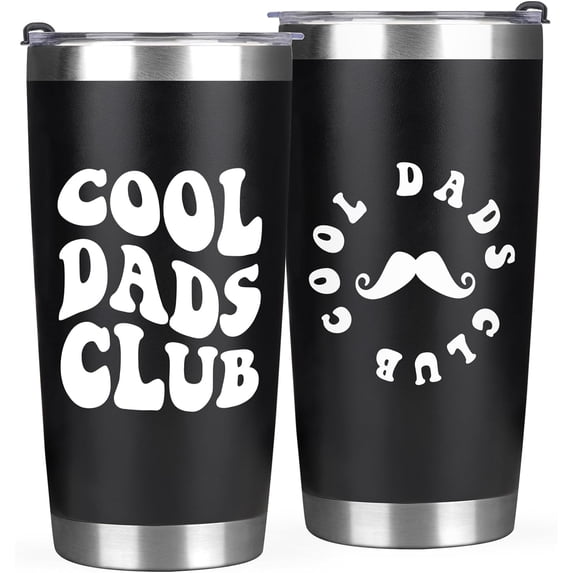 Funny Father''s Day Gifts for Dad Husband - Cool Dads Club Tumbler 20 Oz, Birthday Gifts for Dad from Daughter Son, New Dad Gifts for Men, First Time Dad Gifts Christmas Coffee Cup