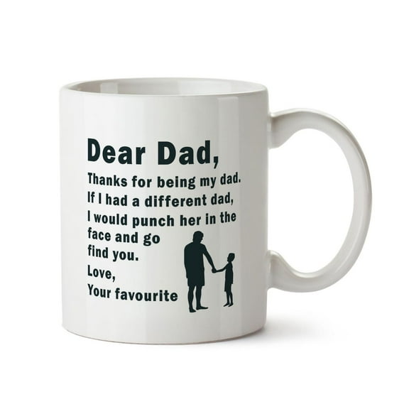 Funny Father’s Day Mug – Dad Joke Gift from Son or Daughter, Thanks for Being My Dad