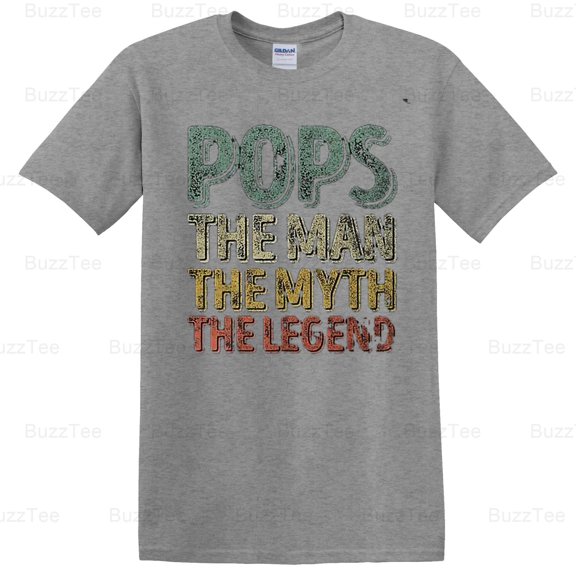 Funny Father's Day Pops The Man The Myth The Legend Dad Hero T-Shirt Unisex, up to 5XL