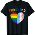 thumbnail image 1 of Funny Father's Day Proud Dad Transgender Gay Rainbow LGBT T-Shirt, 1 of 4