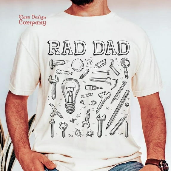 Funny Father's Day T-Shirt, Rad Dad Design, Trendy Father’s Day Shirt, Funny Dad Humor Tee, Retro Father’s Day Sublimation Shirt, Father's Day Graphic Tee