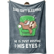 Funny Fathers Day Dad Gifts from Daughter Son Wife, Dad is Not Sleeping Blanket, Dads Birthday Gift, Funny Gifts for Dads, Father, Daddy