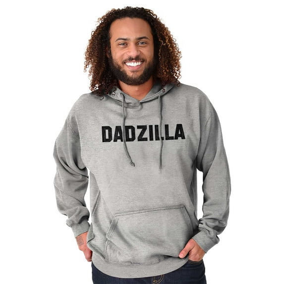 Funny Fathers Day Gift Dadzilla Hoodie Hooded Sweatshirt Men Brisco Brands S