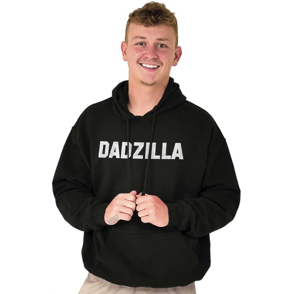 Funny Fathers Day Gift Dadzilla Hoodie Hooded Sweatshirt Men Brisco Brands S