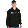 thumbnail image 1 of Funny Fathers Day Gift Dadzilla Men's Big & Tall Graphic Zip Up Hoodie Brisco Brands 4X, 1 of 5