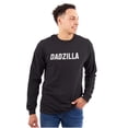 thumbnail image 1 of Funny Fathers Day Gift Dadzilla Men's Big & Tall Long Sleeve Graphic Tee Brisco Brands 2X, 1 of 3