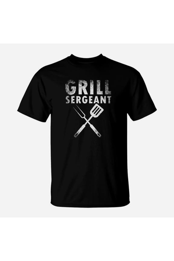 Funny Fathers Day Gift Grill Sergeant Grilling Dad Premium TShirt