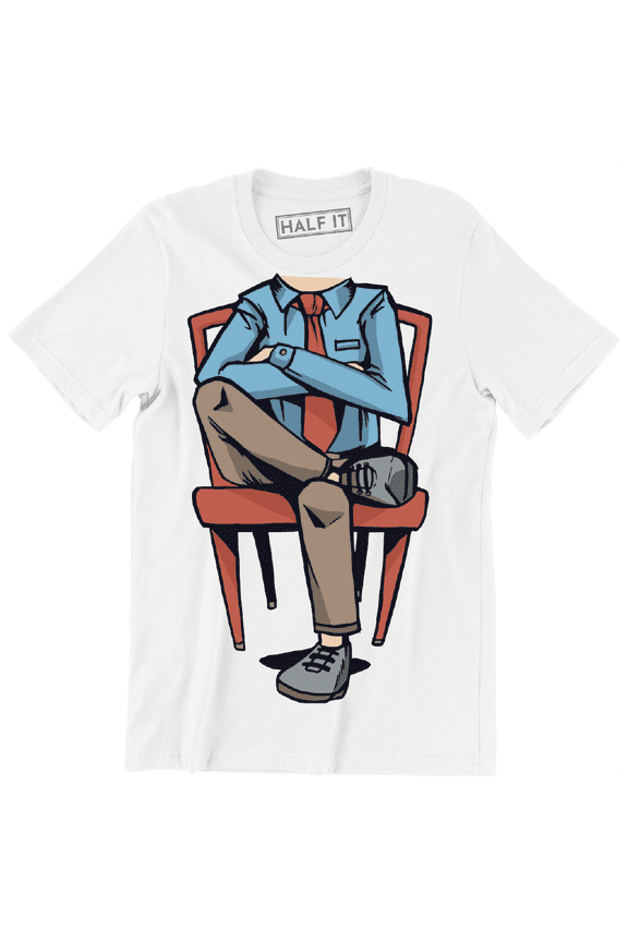 Funny Feadless Man Sitting On A Chair Graphic Design Men's T-Shirt