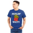 thumbnail image 1 of Funny Feelin Salty Fries Food Pun Men's Graphic T Shirt Tees Brisco Brands M, 1 of 6