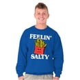 thumbnail image 1 of Funny Feelin Salty Fries Food Pun Sweatshirt for Men or Women Brisco Brands X, 1 of 6
