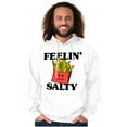 thumbnail image 1 of Funny Feelin Salty Fries Food Pun Unisex Plus Fleece Graphic Hoodie Brisco Brands 5X, 1 of 5