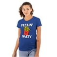 thumbnail image 1 of Funny Feelin Salty Fries Food Pun Womens Slim Fit Graphic Tee Brisco Brands S, 1 of 5