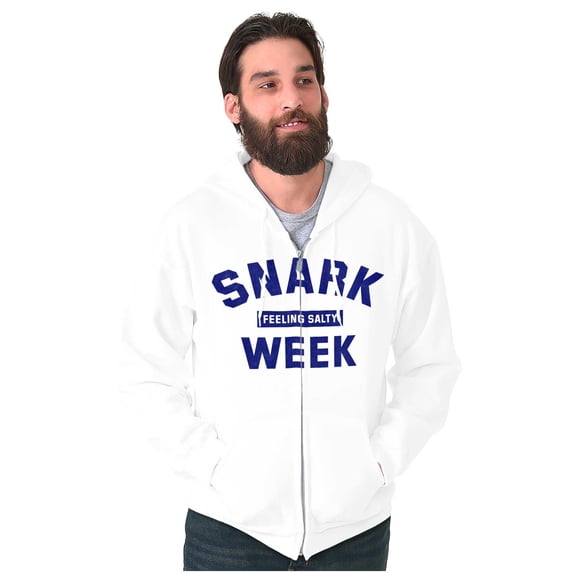 Funny Feeling Salty Snark Week Joke Unisex Fleece Graphic Zip Up Hoodie Brisco Brands 3X