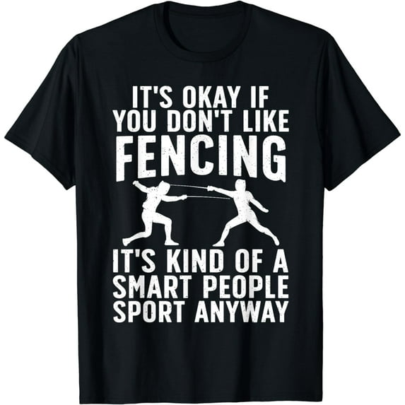Funny Fencing Art For Men Women Combat Sport Fencer Fencing T-Shirt