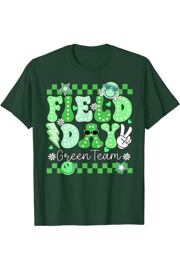 Funny Field Day Green Team Field Trip Matching Teacher Shirt