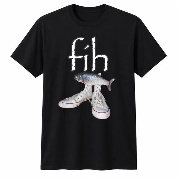 Funny Fih Fish Shoes Graphic T-Shirt, Unisex Classic Fit