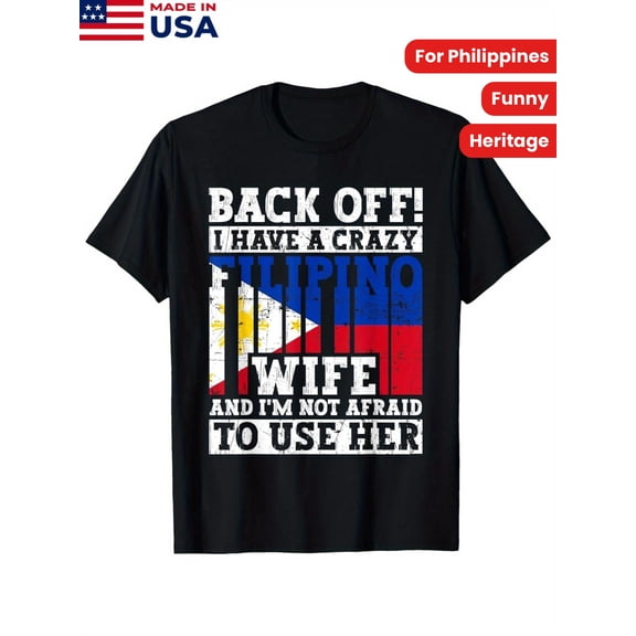 Funny Filipino Husband Philippines Flag Roots Heritage T-Shirt