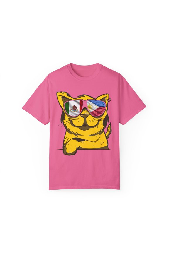 Funny Filipino Kitten Enthusiasts Mexican Women Men Pinoy Humorous Asians Mexico Kitties Puns Philippines Unisex Garment-Dyed T-shirt