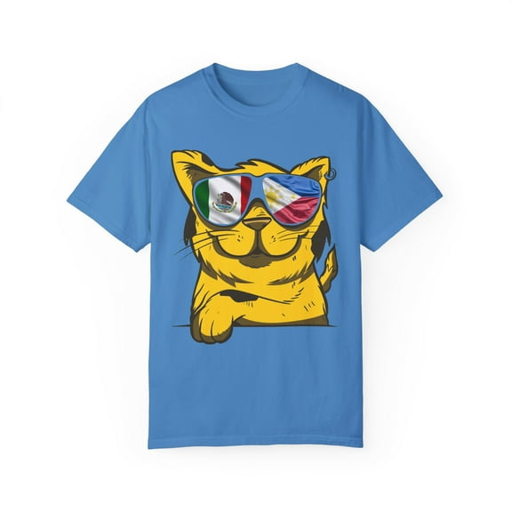 Funny Filipino Kitten Enthusiasts Mexican Women Men Pinoy Humorous Asians Mexico Kitties Puns Philippines Unisex Garment-Dyed T-shirt