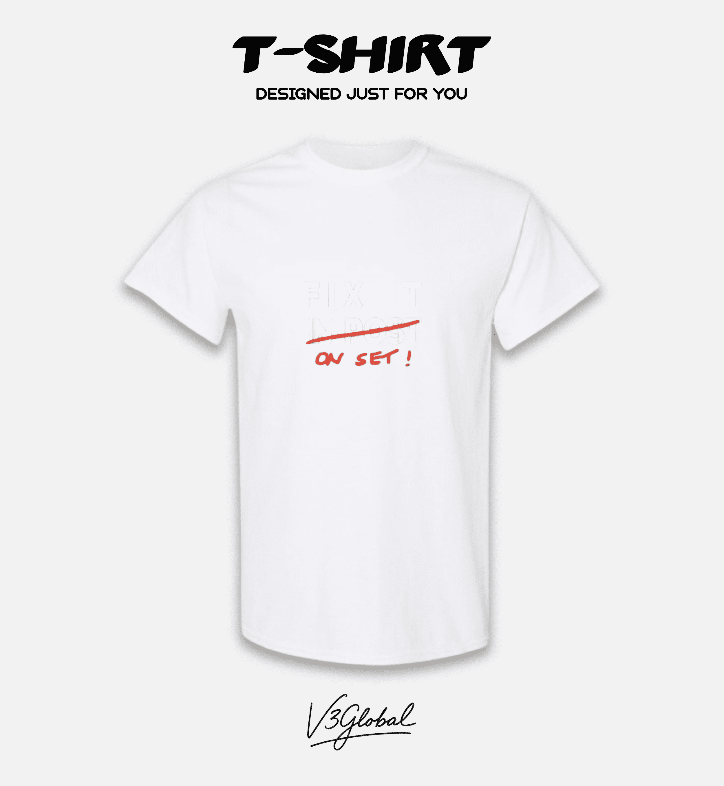 Funny film crew joke fix it in post for editor cinematographer unisex t