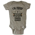 thumbnail image 1 of Funny Finance Baby Bodysuit - I'm Proof Mommy Can't Resist Financial Planners Baby Bodysuit - Grey, 1 of 2