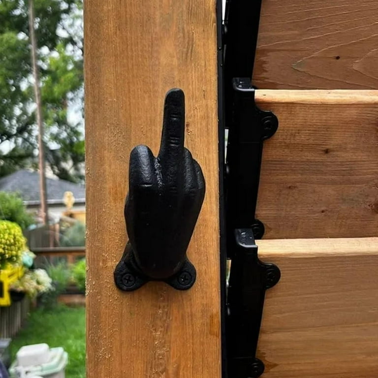 Funny Finger Wall Hook Middle Finger Hand Black Coat Hooks Decorative Res Walmart