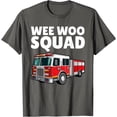 thumbnail image 1 of Funny Firefighter Art Fire Truck Fireman Softstyle Unisex T-Shirt,Charcoal Color,Size YS, 1 of 5