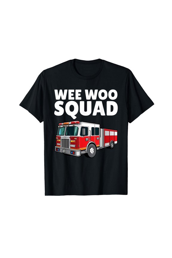 Funny Firefighter Art for Men Women Fire Truck Fireman T-Shirt