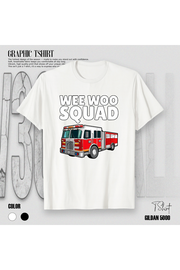 Funny Firefighter Crew Fire Truck Fireman Protective Gear Unisex T-Shirt V18379, up to size 5XL