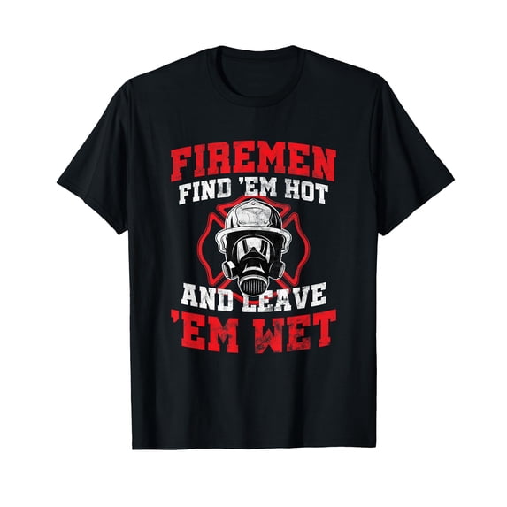 Funny Firefighter T-Shirt with Graphic Helmet Design - Perfect Gift for Firemen