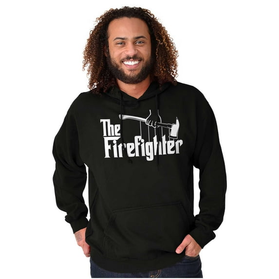 Funny First Responder The Firefighter Men's Big & Tall Graphic Hoodie Brisco Brands 2X
