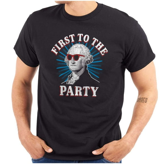 Funny First to the Party Washington Men's Graphic T Shirt Tees Brisco Brands M
