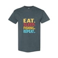 thumbnail image 1 of Funny Fisherman And Angler Hobby Gift Eat Sleep Fishing Repeat Unisex T-Shirt, up to size 5XL, 1 of 2