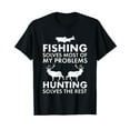 thumbnail image 1 of Funny Fishing And Hunting Gift Christmas Humor Hunter Cool T-Shirt, 1 of 5