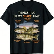 Funny Fishing Apparel For Men, Youth And Boys Bass Lovers T-Shirt Clothing, 220g Pure Cotton.