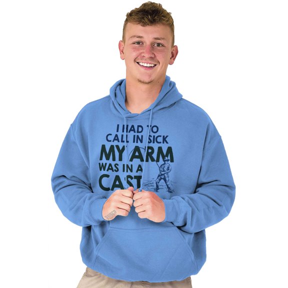 Funny Fishing Cast Pun Fisher Humor Hoodie Hooded Sweatshirt Men Brisco Brands L