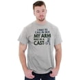 thumbnail image 1 of Funny Fishing Cast Pun Fisher Humor Men's Big & Tall Crewneck Graphic Tee Brisco Brands 3X, 1 of 3