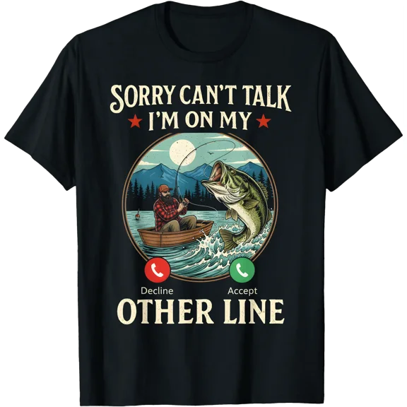 Funny Fishing Dad Calling Meme Phone Call Fish T-Shirt