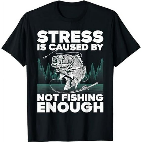 Funny Fishing Design For Men Women Bass Fly Fishing Lovers T-Shirt