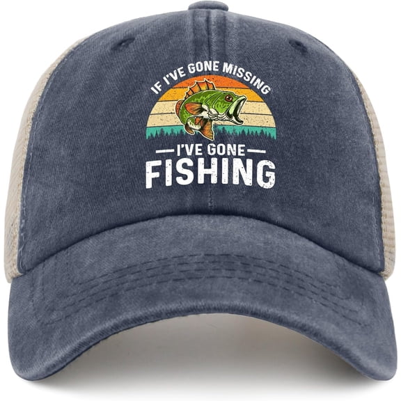 Funny Fishing Hat Here Fishy Fishy Fishy Cap Men Baseball Hats Cute Hat