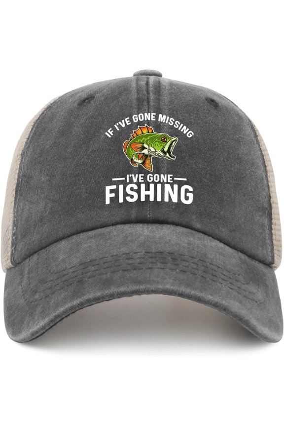 Funny Fishing Hat Here Fishy Fishy Fishy Cap Men Baseball Hats Cute Hat