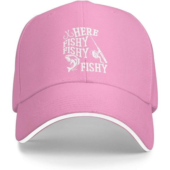 Funny Fishing Hat Here Fishy Fishy Fishy Hat for Men Dad Hat Cute Hats