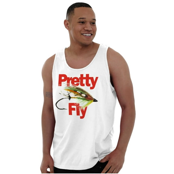 Funny Fishing Humor Pretty Fly Joke Tank Top T Shirts Men Women Brisco Brands S