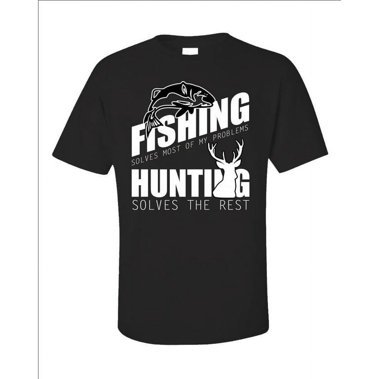 Funny Hunting And Fishing Tshirt. Gift For Fishing Lovers Funny Hunting And Fishing Tshirt. Gift For Fishing Lovers