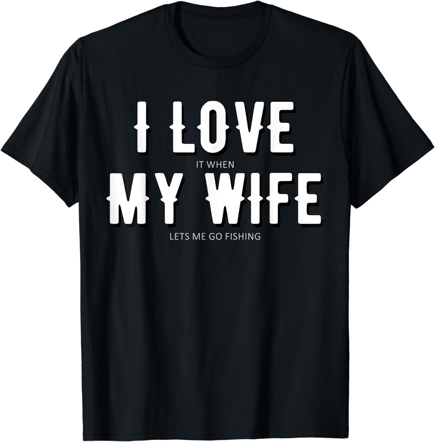 Edward Sinclair | Vêtements élégants Pour Hommes | I Love My Girlfriend When She Lets Me Play Video Games | Manches Courtes Col Rond | Imprimé Noir | T-shirt, Bleu Marine, S